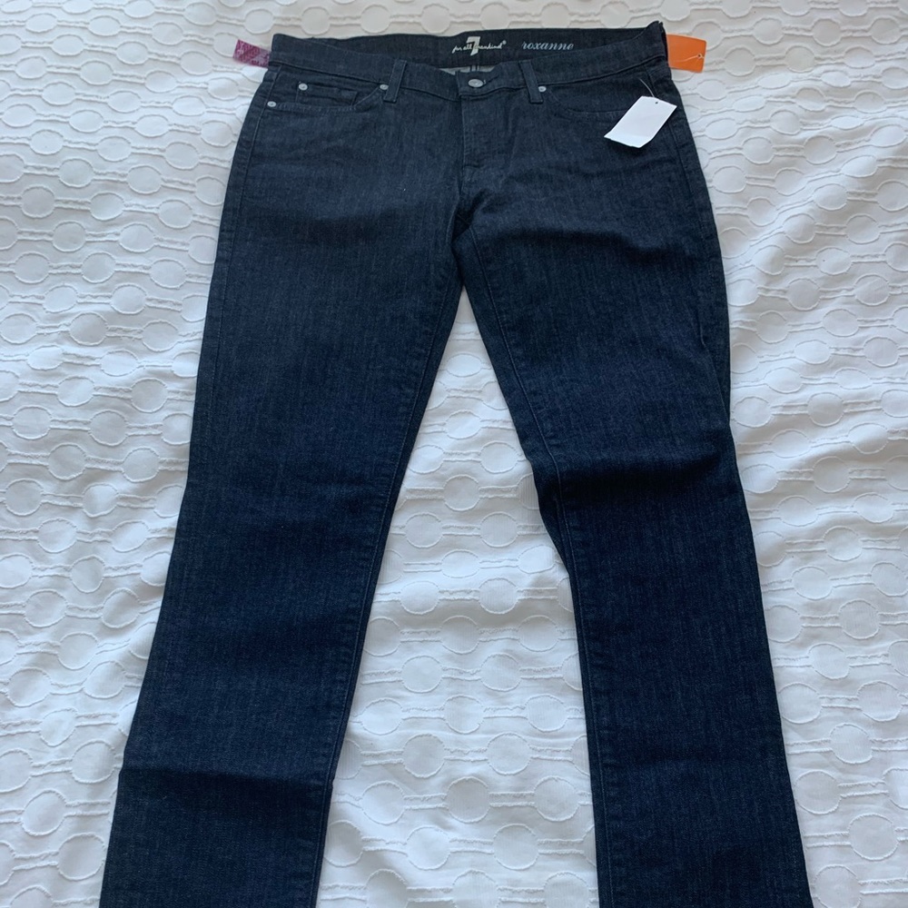 7 For All Mankind Dark Blue Jeans